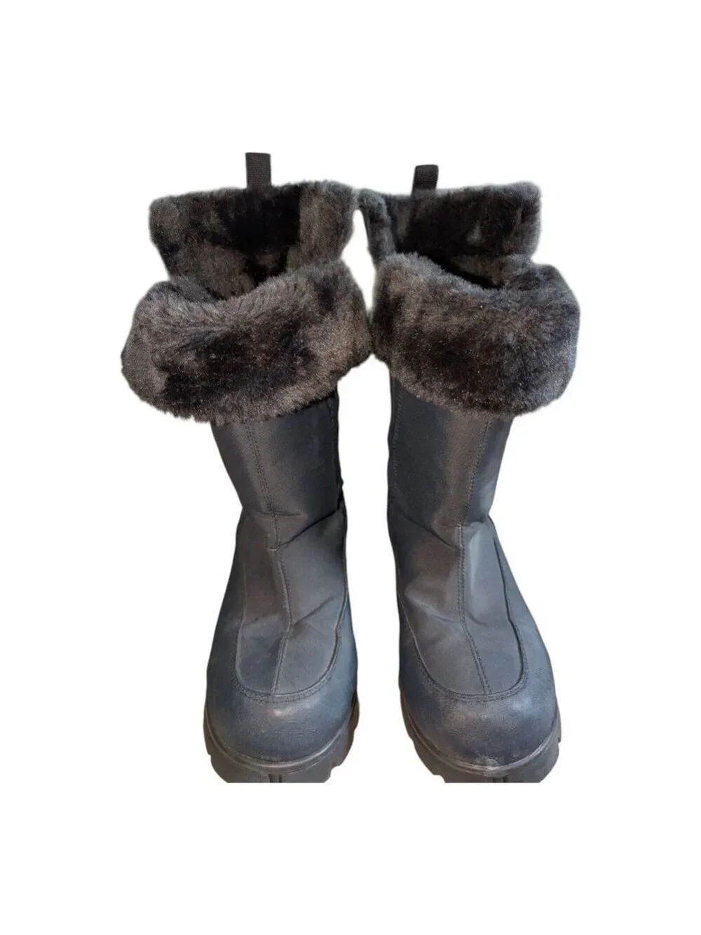 Lands End Navy Snow Boot Size 5 Side Hook & Loop Closure